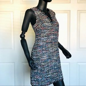 NWT Laundry by S tweed beaded V Neck Shift dress Size 2